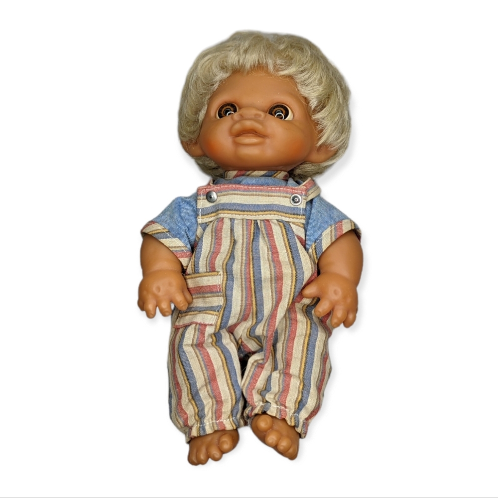 Vintage Norfin Troll Baby Doll- Blonde Hair- 11"